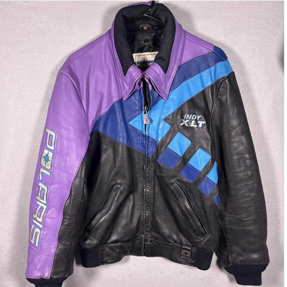 Vintage Polaris Indy XLT Hein Gericke Womens Medium Leather Racing Jacket